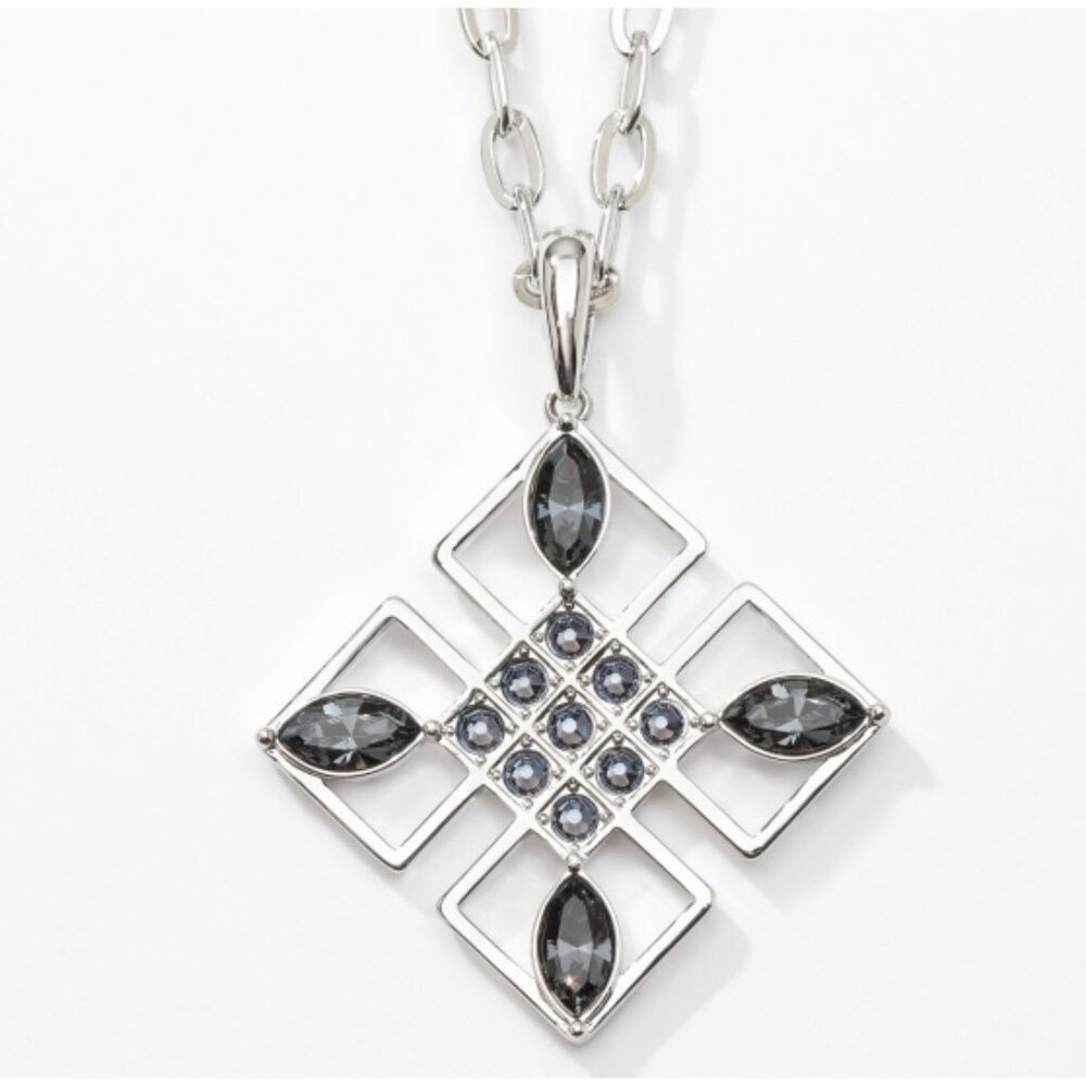 Gallery Necklace, black, Touchstone Crystal